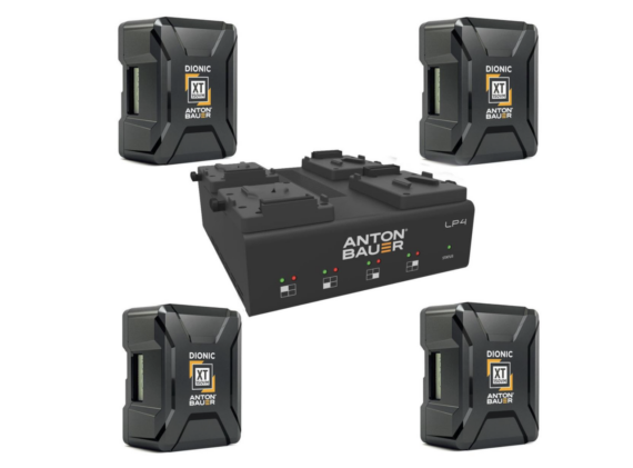 Anton/Bauer Dionic XT 150Wh V-Mount Lithium-Ion Battery  x4 with quad charger