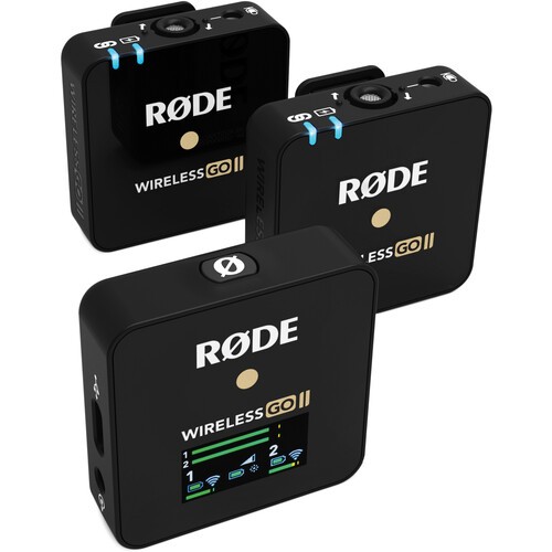 RODE Wireless GO II Wireless Omni Lavalier Microphone System/Recorder Kit (2.4 GHz, Black)