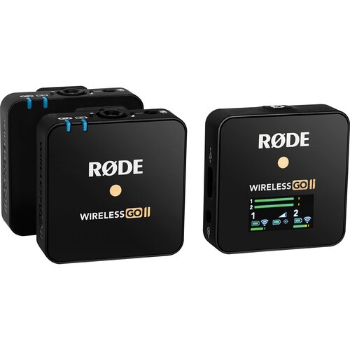 RODE Wireless GO II Wireless Omni Lavalier Microphone System/Recorder Kit (2.4 GHz, Black)